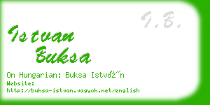 istvan buksa business card